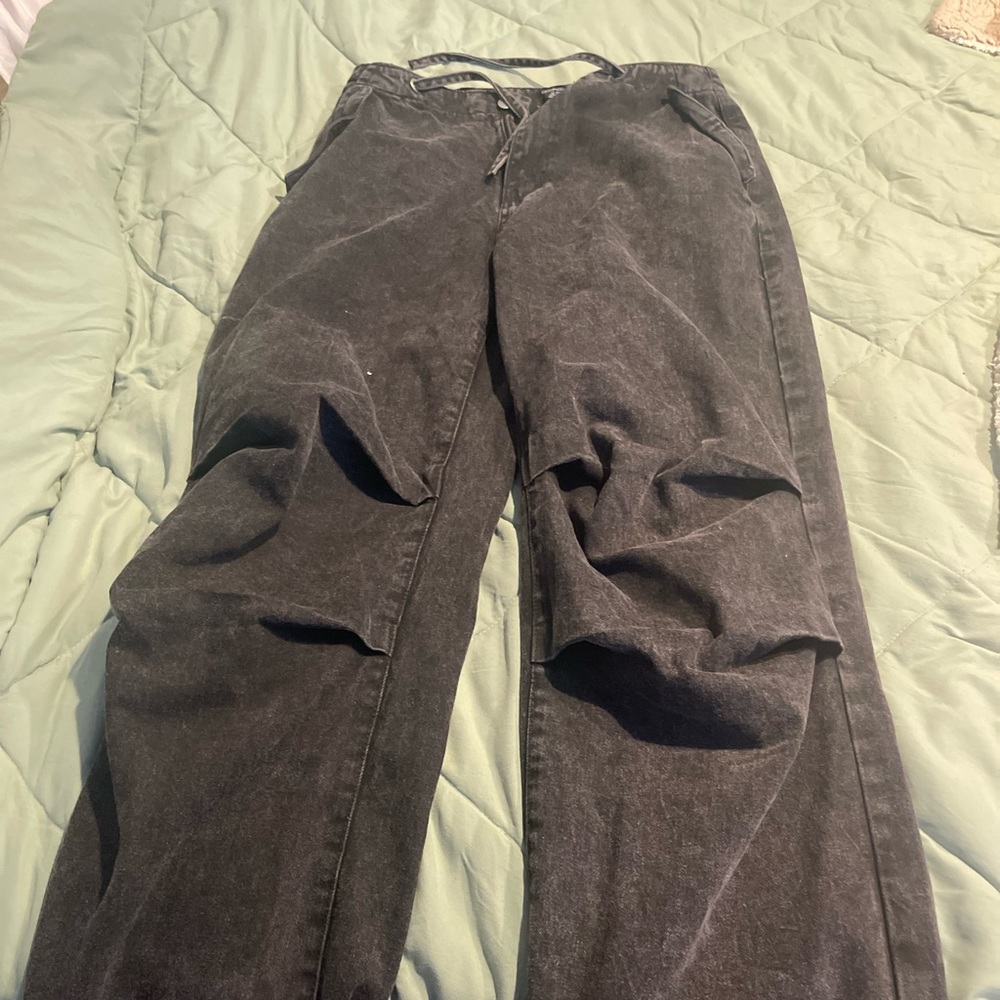 Super baggy black jeans boho size 10